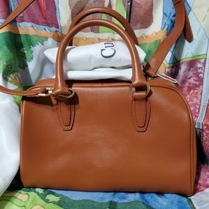 CUORE&PELLE Satchel Brown leather Bag w/ cover